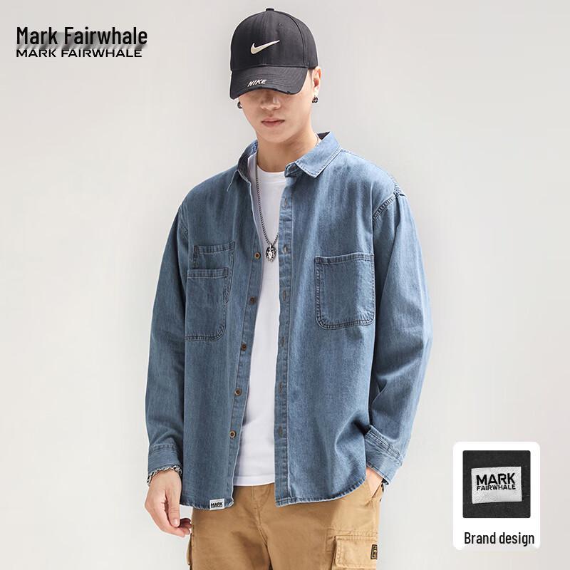 Mark Fairwhale Men's Long-Sleeve Denim Shirt Jacket