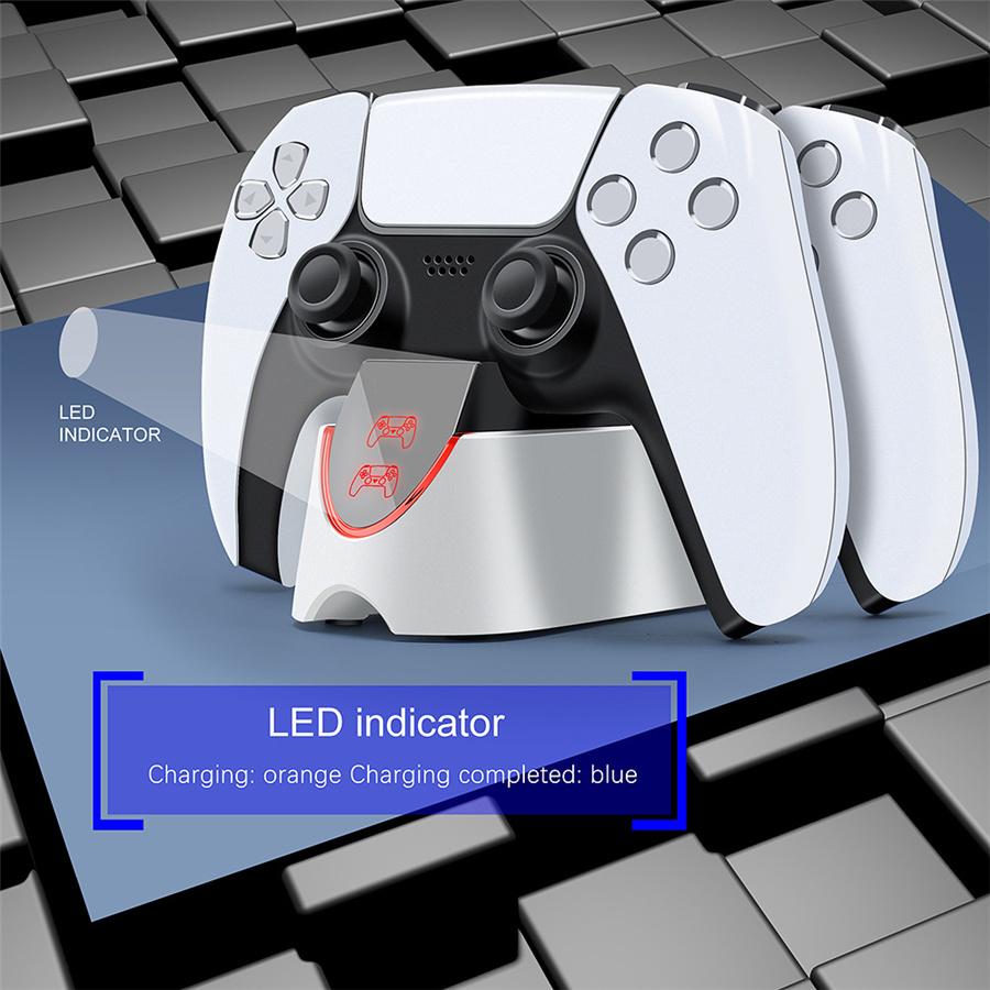 Manette de jeu poignée chargeur charge rapide double charge Pour PS5 Manette de jeu Station de charge
