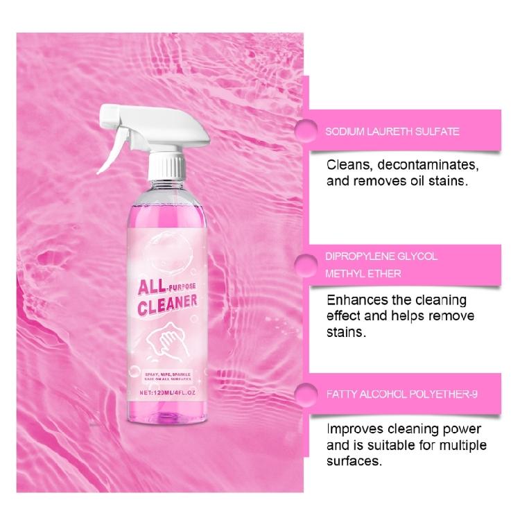 Household Multi Surfaces Cleaner Sprays 120ml for Effective Cleaning of Various Home Area Kitchen Bathroom Cleaning Tool