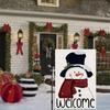 Welcome Christmas Garden Flag Double Sided Snowman Sign Winter Yard Outdoor Decoration