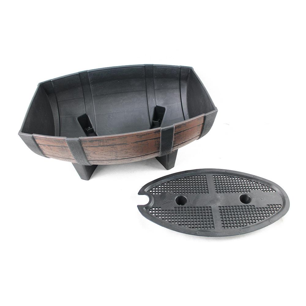 Creative Gardening Plastic Imitation Barrel Flower Pot Half Barrel Flower Planter