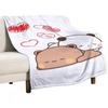Cute Bear Flannel Blanket Cartoon Animation Digital Printing Air Conditioner Blanket Lunch Break Blanket