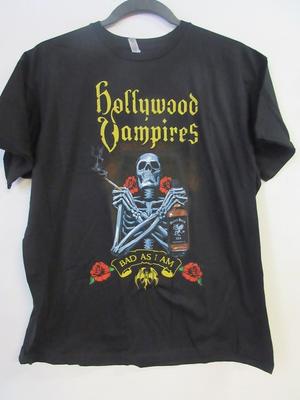 HOLLYWOOD VAMPIRES MERCHANDISING OFICIAL BANDA MALA CONCIERTO MÚSICA Camiseta Unisex Extra Grande