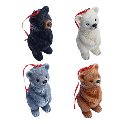 Lovely Bear Suspended Decoration For Deck Porch Environmental Friendly Rosin Handbuilt Decoration