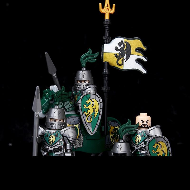 Medieval Military Noble Knights Building Blocks Figures Accessories Helmet Armor Shield Sword MOC Bricks Toys Friends Gifts