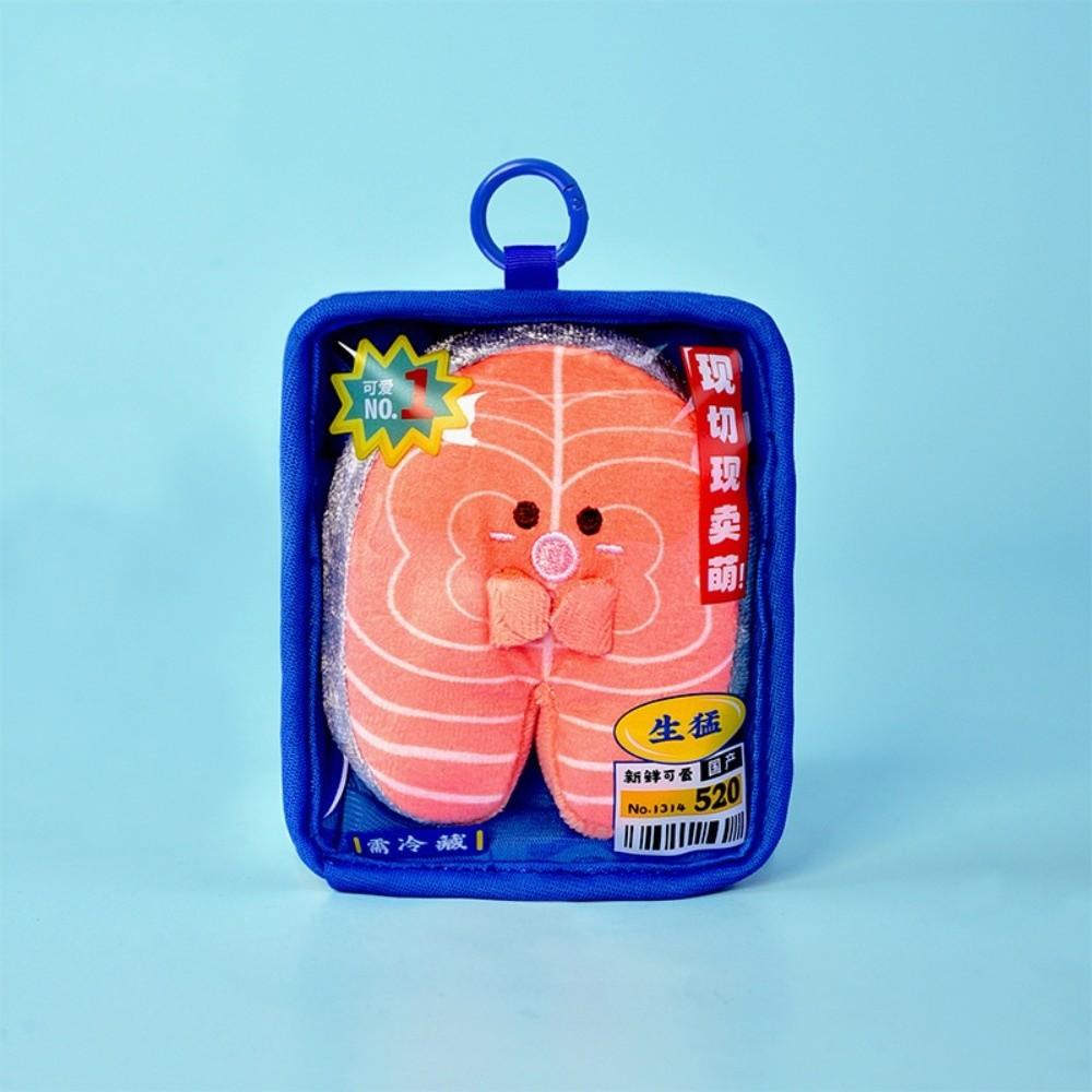 Salmon Seafood Platter Pendant Fish Fillets Mini Hanging Doll Bag  Aquarium Gift