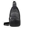 Genuine Leather Men's Chest Bag, Casual and Fashionable Crossbody Single-shoulder Bag, Durable Backpack