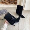 Fashion Fashion Slip On Women Ankle Boots Female Pumps Shoes Pointed Toe Party Ladies Modern Short Boots With Thin Heels Footwear Lady