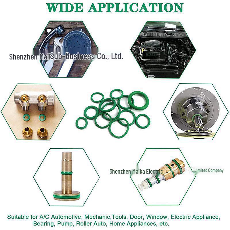 Green Nitrile O-ring for Car AC Compressors - High Temp Resistant Sealing Ring, 530/270PC