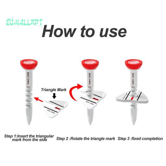4Pcs Golf Tees - Upgraded Premium Big Head, High Durability, Unbreakable, Height Adjustable, Portable Accessories