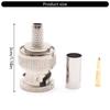 5 Pack/10 Pack BNC Male Crimp Connector 50Ohm Connector for RG58 RG59 Low Loss Coax Cable BNC Type Solder Converter