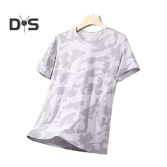 

Літня чоловіча футболка з круглим вирізом і короткими рукавами, тонка, швидковисихаюча, вільний камуфляжний пуловер із принтом, середньої довжини, повсякденний одяг, спортивний, туристичний топ 2XL білий