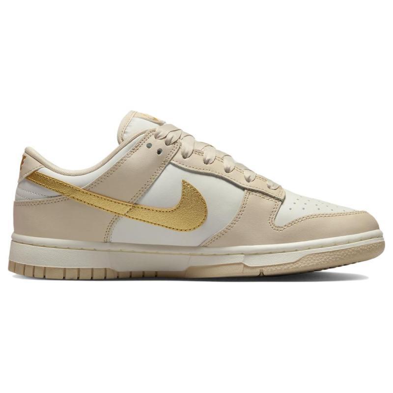 Nike Dunk Low 'Gold Swoosh' Women's Skate Shoes Sneakers DX5930-001