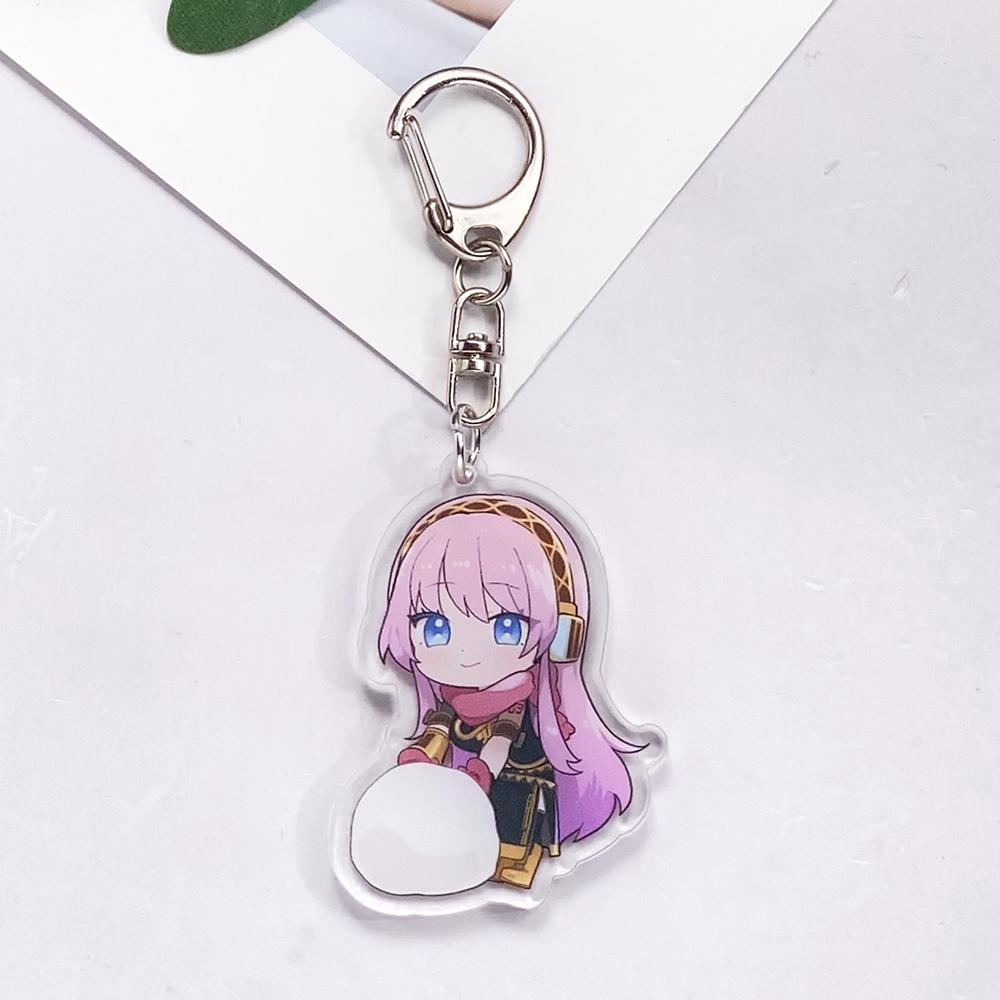Anime Characters Hatsune Miku Acrylic Car Keychain Accessories Creative Trendy Bag Charm Backpack Pendant Keyring Gifts For Fans