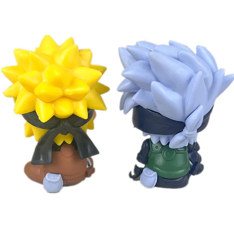Popular Naruto anime figures Kakashi action figures Q version models cute Sasuke Itachi figures car decoration accessories toys