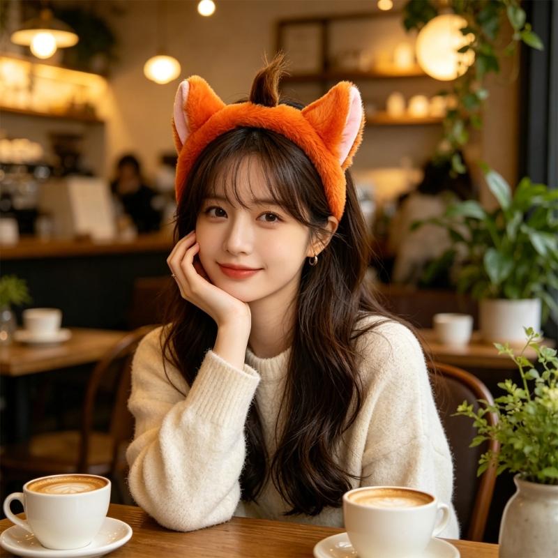 Lovely Plush Donkey Horse Ear Hairband Elastic Headpiece For Cosplay Party and Daily Wear Pet Matching Outfit Enhancer
