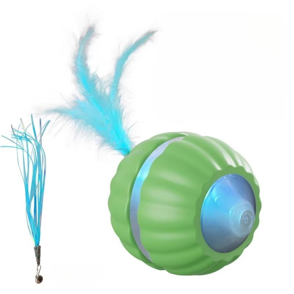 Soft Light Automatic Rolling Ball 2 Tails Smart Cat Teasing Balls  Interactive Play