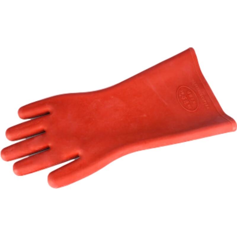 Zhengan Electrical Insulating Rubber Gloves Auxiliary Voltage Below 3000V красный