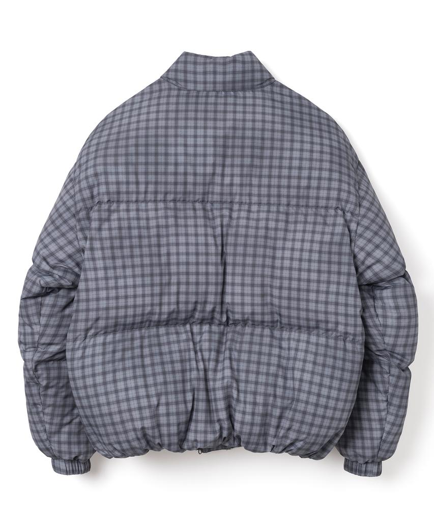 Millo Archive Plaid Pattern Duck Down Padded Jacket [Smoke Grey]