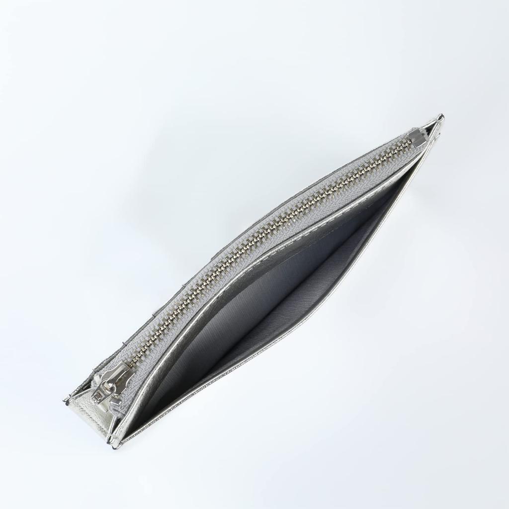 AND Card Case Fragment Case Genuine Leather Cashless Present IC Card Pass Case Watermelon [JULLY SHUSHU] EM-CC (Silver)