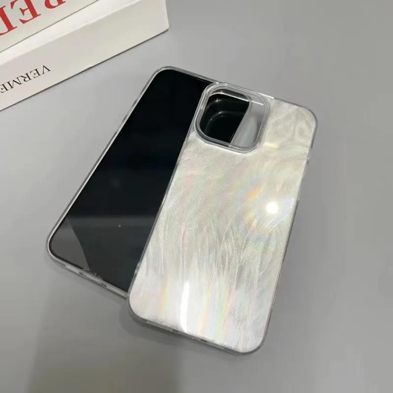 EUCAGR For OPPO A6 Pro 5G Phone Case OPPO A6 Pro 4G Case OPPO F31 5G Anti fall Luxury Laser Silver Gradient hard Back Cover