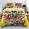 Parure de lit dessin animé Cuphead et Mugman pour garçons et filles, housse de couette double, queen size, taie d'oreiller, lit pour enfants et adultes, textile de maison