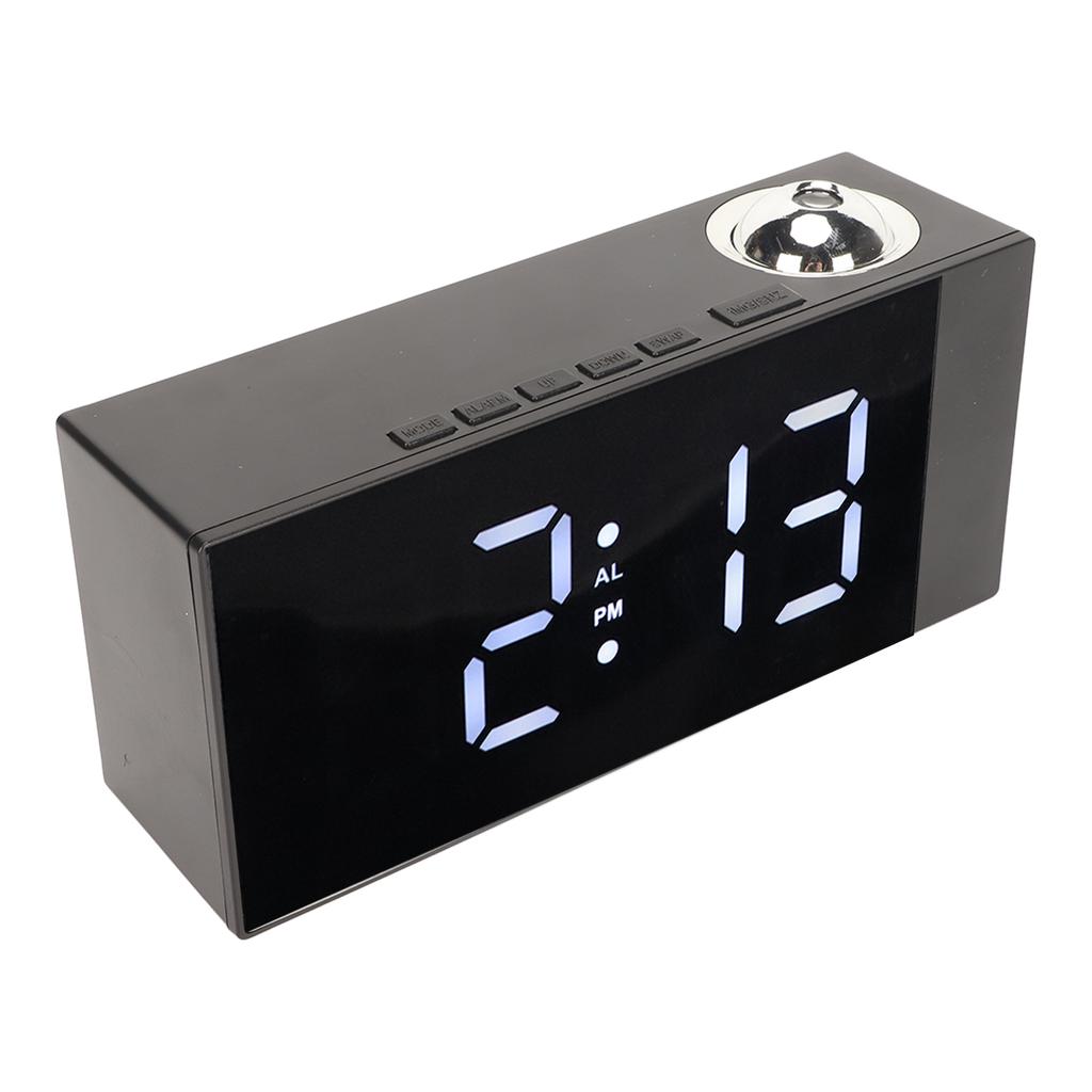 Projektions Digitaler Wecker 180 Grad Drehung Helligkeit Einstellbar USB-Aufladung LED Wecker für das Büro