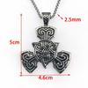 Vintage Nordic Style Knot Culture Meets Gold Pendant Titanium Steel Necklace Sweater Chain Accessories
