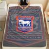 1PC Ipswich Town FC Print Flannel Blanket, High Quality Comfortable for All Seasons, Home Decor, Warmth and Comfort, Perfect for Christmas Gifts