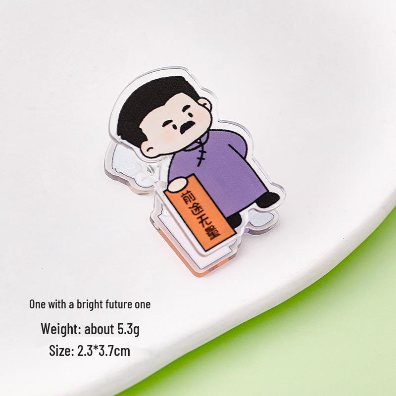 Cute Cartoon Long Tail Clip: Motivational Sticky Note & Receipt Holder for Students