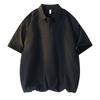 Lapel short-sleeved T-shirt men's summer loose simple casual pullover top