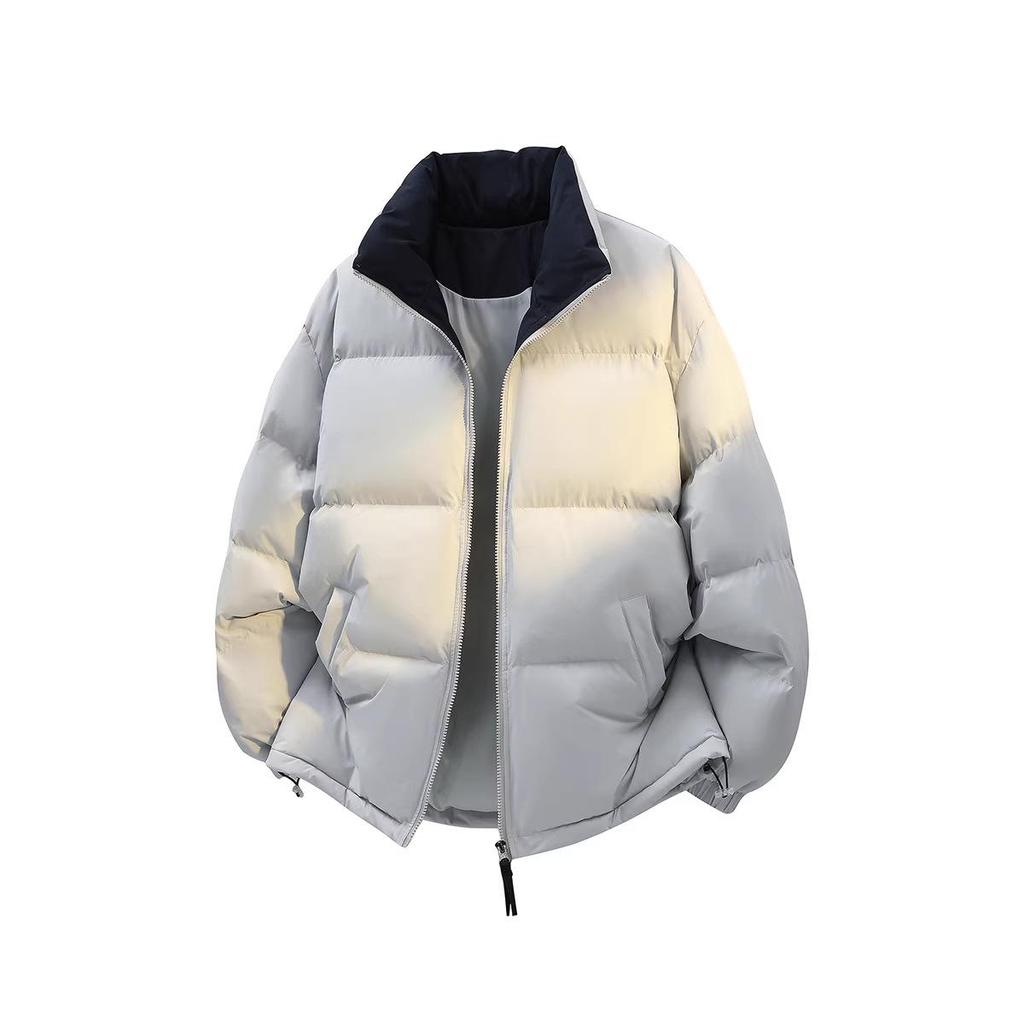 2025 Winter Unisex Trendy Color Block Stand Collar Puffer Jacket for Teens & Couples