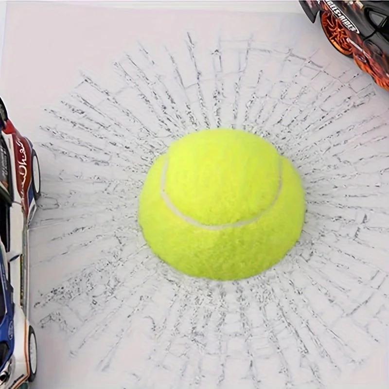 

3D Теннисный розыгрыш Хитрый стикер с разбитым стеклом Наклейка на окно автомобиля Мяч ударяет Самоклеящиеся Смешные наклейки на автомобиль зелёный