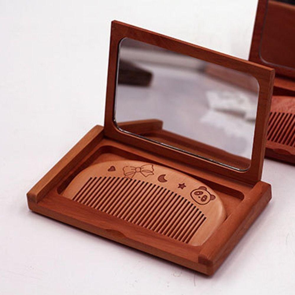 Peachwood Portable Folding Mirror 2 In 1 Foldable Pocket Mirror Durable Makeup Mirror Makeup Tool