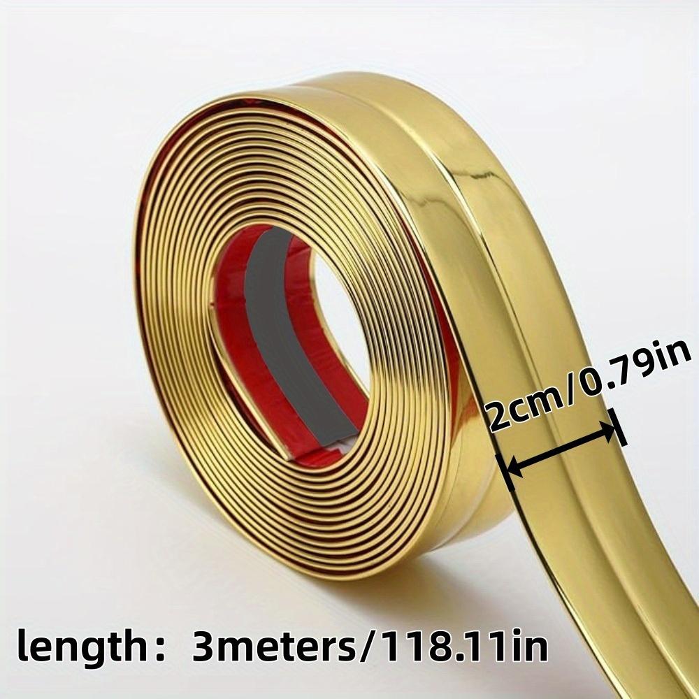 1 Stück Selbstklebestreifen für Wandwinkel, Dekorstreifen - Geeignet für Küchen-, Badezimmer-Sockelleisten - Wandseitenstreifen für Heimrenovierung