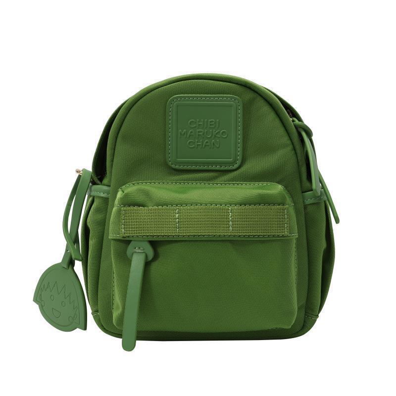 

Japanese niche mini compact backpack solid color bright macaron color green small backpack travel shopping new 16*8.5*19.5CM зелений