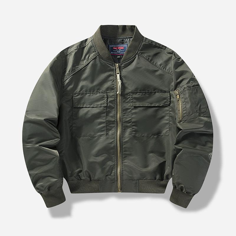 Young Men's Casual V-Neck Waterproof Windproof Jacket Thin Outdoor Fashion Flight Jacket