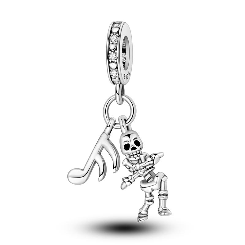 Funny Copper Pirate Skull Bathalloween Series Dangle Charm Fit Original Bracelet Diy Festival Gift Jewelry Making