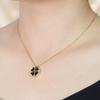 Fashion Jewelry 18K Gold Plated Clover Necklace  Valentine's Day Gift  Stainless Steel Heart Necklace for Girls