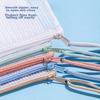 Deli 5 A4 File Folders with Mesh Zipper, Colorful Student Subject Classification Pouches, Morandi Color Series Mixed Colors 63483