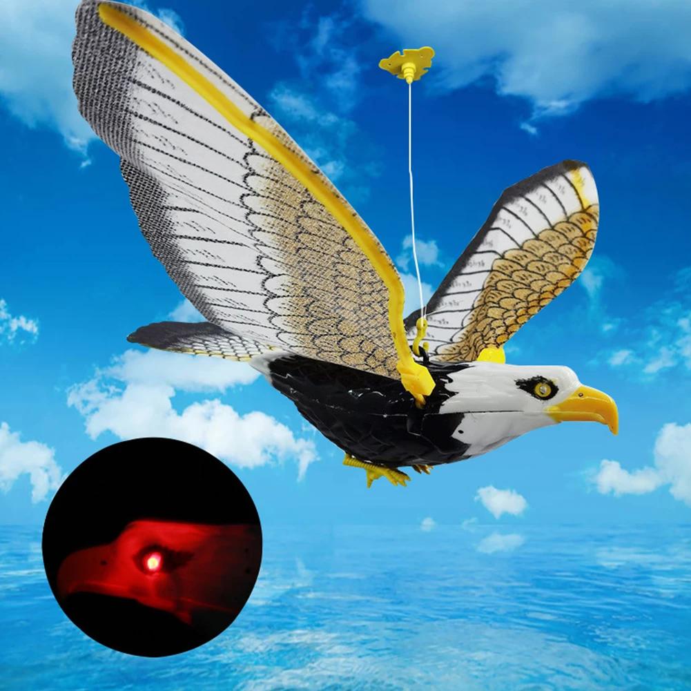 Bird Scarecrow Fake Horned Hawk Decoy Bird Scarer Hanging Eagle Fake Eagle To Scare Birds Away Outdoor Falcon Decor Garden Decor