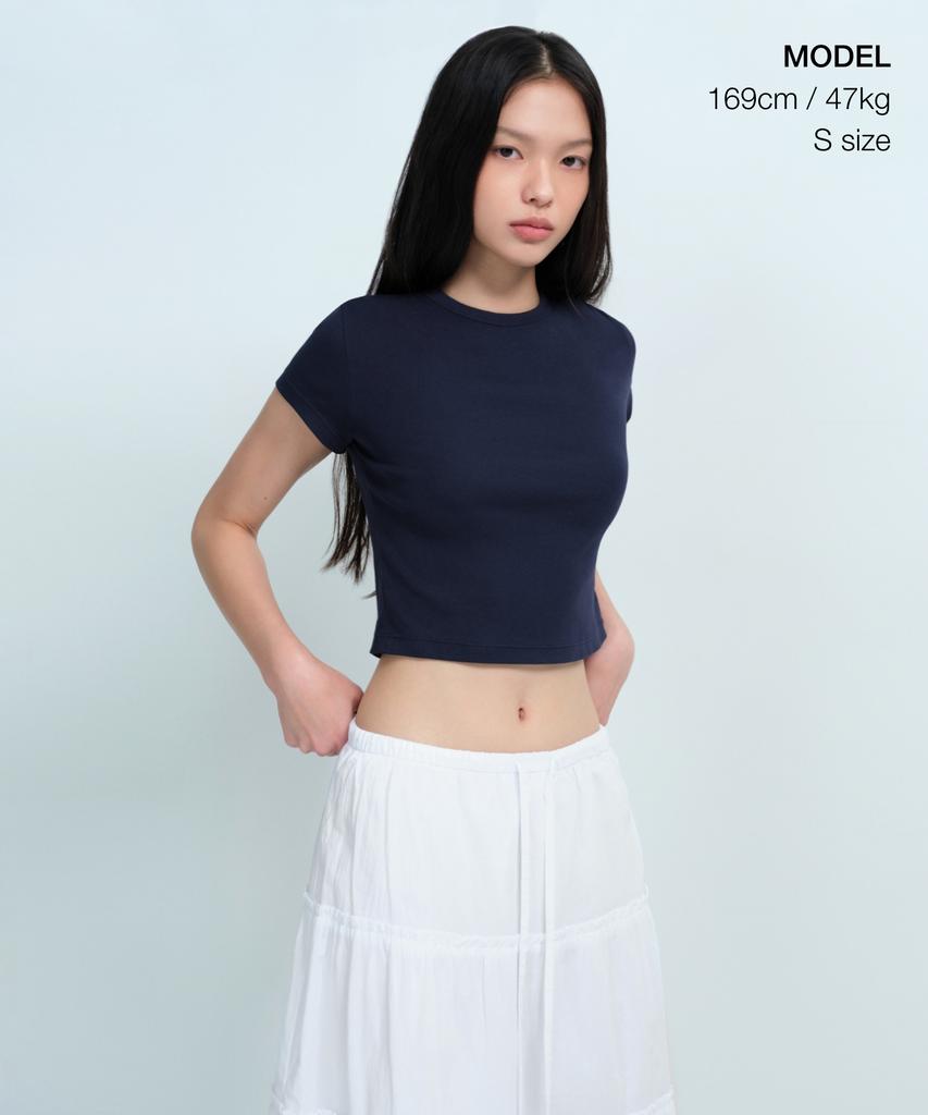 Musinsa Standard Woman Women'S Cotton Tiered Long Skirt [White]