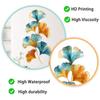Colorful Ginkgo Leaves with Gold Foil Wall Sticker Self-Adhesive Removable for Living Room Bedroom Home Decor