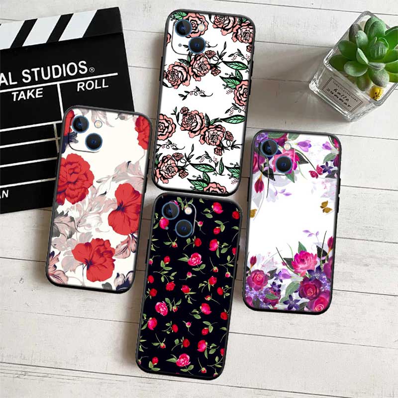 NH24 Flowers rose Pink New High-End Shell Phone Case for iPhone SE X XS XR 16E 17 11 Pro Max 8 7 6 6s Plus Air