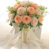 Korean Style Hand-Tied Bridal Bouquet, Artificial Flowers for Weddings and Photos, Bridesmaid Prop.