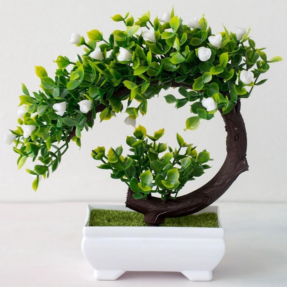 Realistic Artificial Bonsai Small Tree for Garden and Living Room Decor