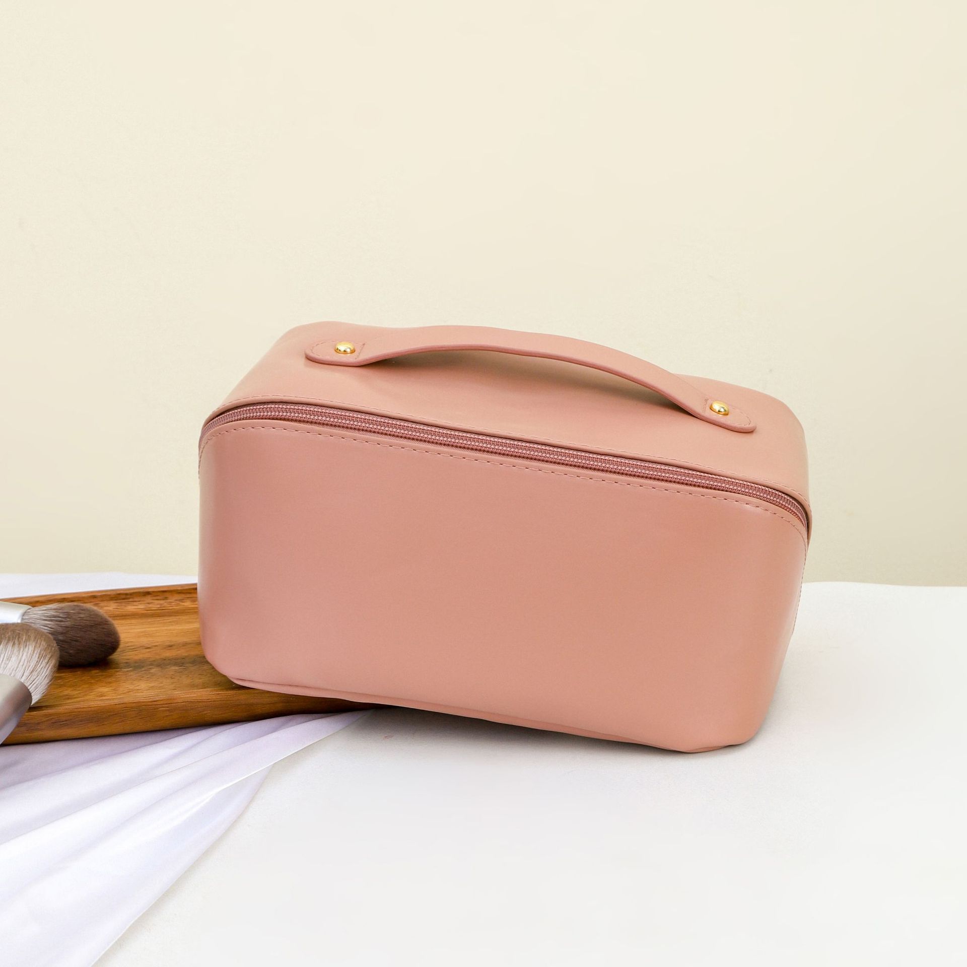 

PU Custom Makeup Bag, Bridal Shower Gift Cosmetic Bag, Personalized Bridesmaid Gifts, Christmas Gifts, Birthday Gift For Her No Need Custom розовый