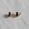 Ee61 Black Square Gemstone Bracelet Earrings