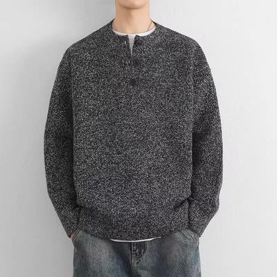 Herbst- und Winteroberteile Schlichter Pullover Herrenpullover Unterziehpullover
