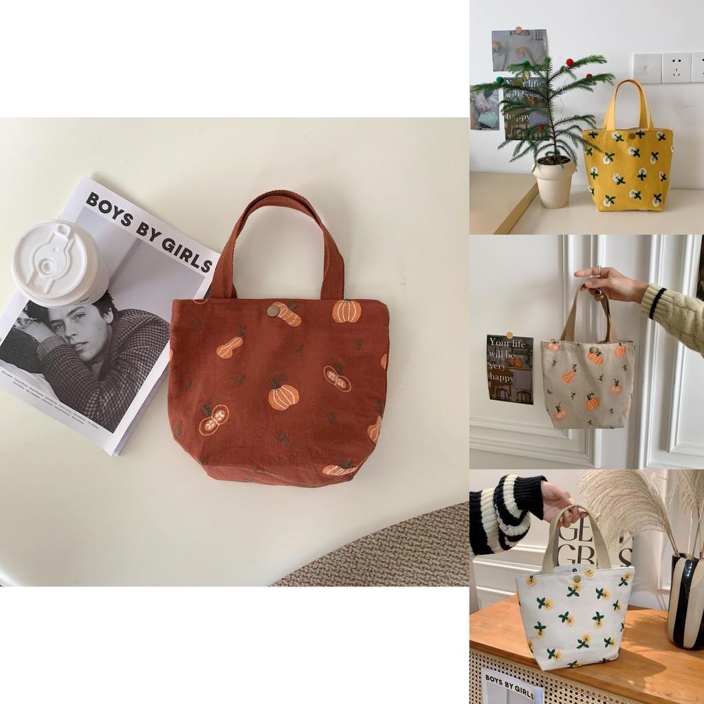 Stylish Canvas Tote Bag With Floral Prints Soft Handle For Casual Wear